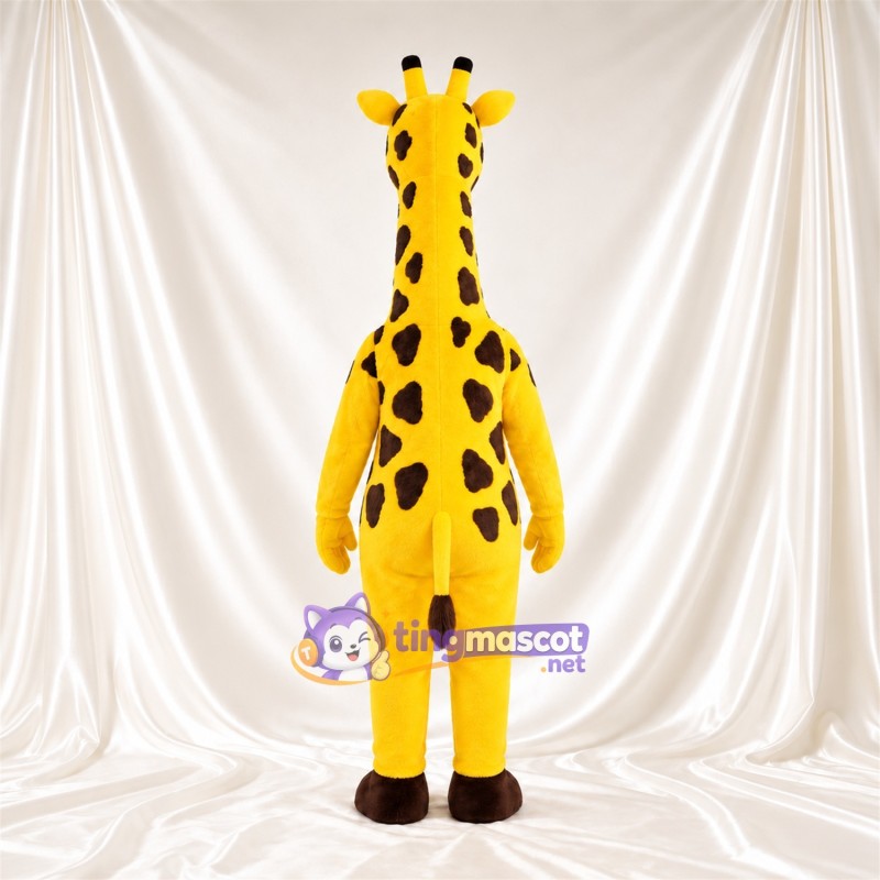 Maskottchenkostüm Giraffe – gelb / braun – Langer Hals; Flecken (schwarz) Maskottchenkostüm Giraffe – gelb / braun – Langer Hals; Flecken (schwarz)