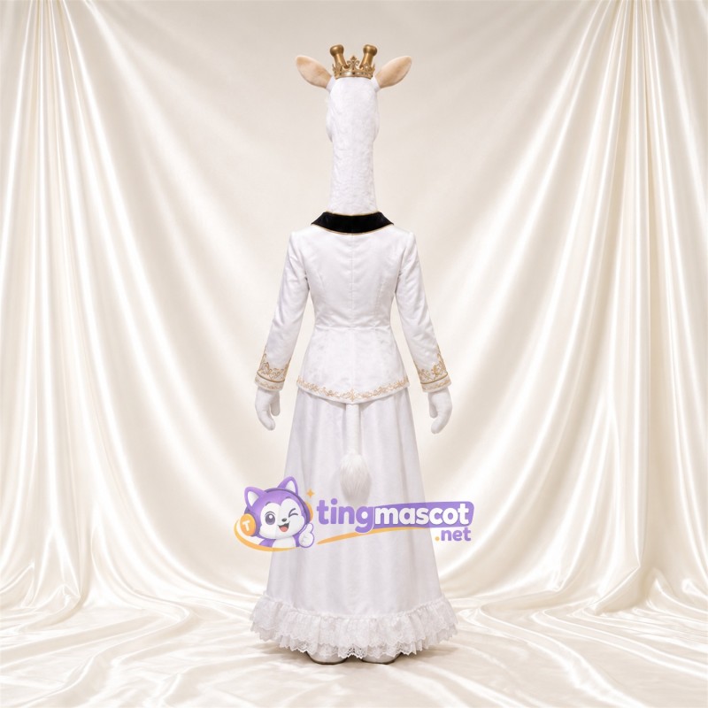 Costume de mascotte Girafe – blanc – Couronne; Tenue Costume de mascotte Girafe – blanc – Couronne; Tenue