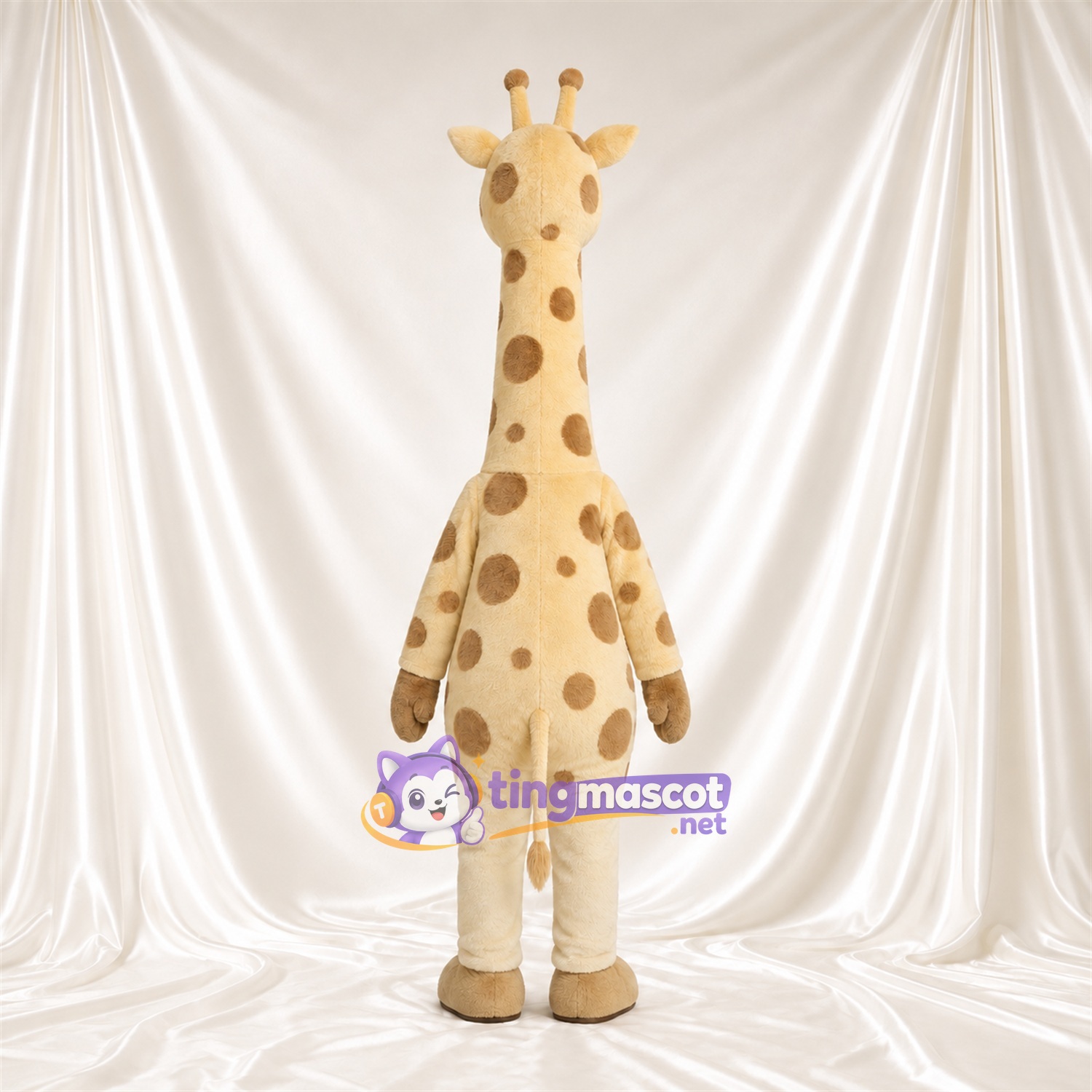 Maskottchenkostüm Giraffe – braun / creme – Langer Hals; Flecken Maskottchenkostüm Giraffe – braun / creme – Langer Hals; Flecken