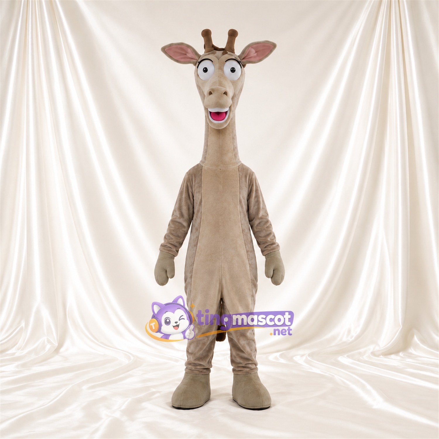 Costume de mascotte Girafe – brun clair Costume de mascotte Girafe – brun clair