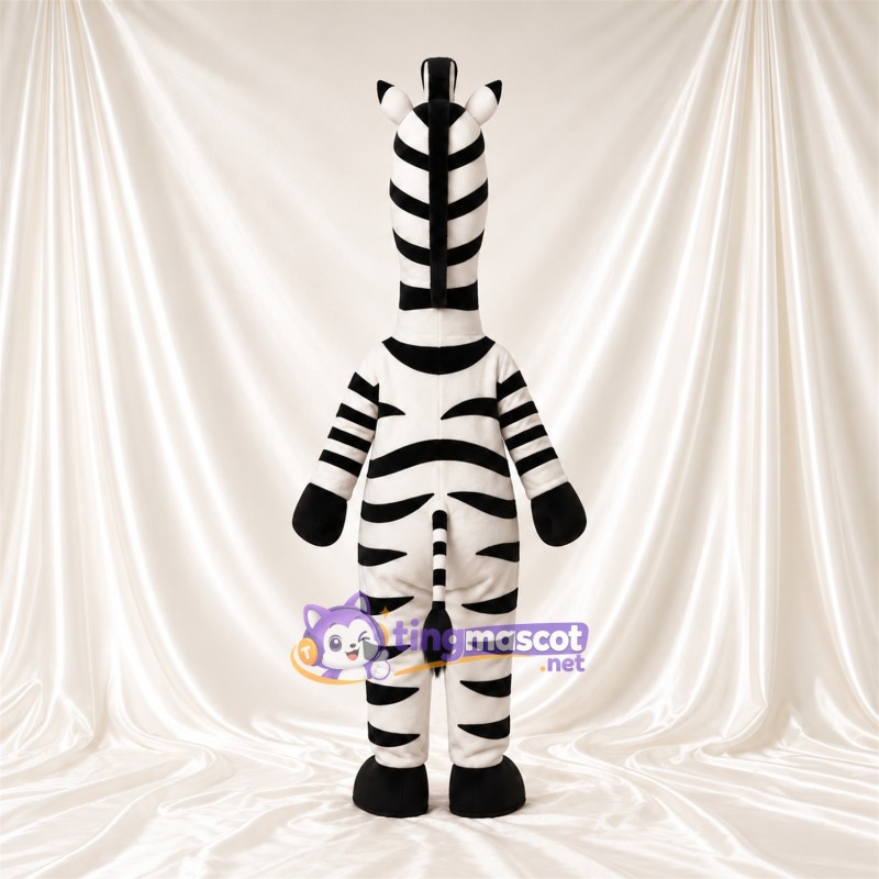 Maskottchenkostüm Zebra – schwarz / weiß – Langer Hals; Augen (grün) Maskottchenkostüm Zebra – schwarz / weiß – Langer Hals; Augen (grün)