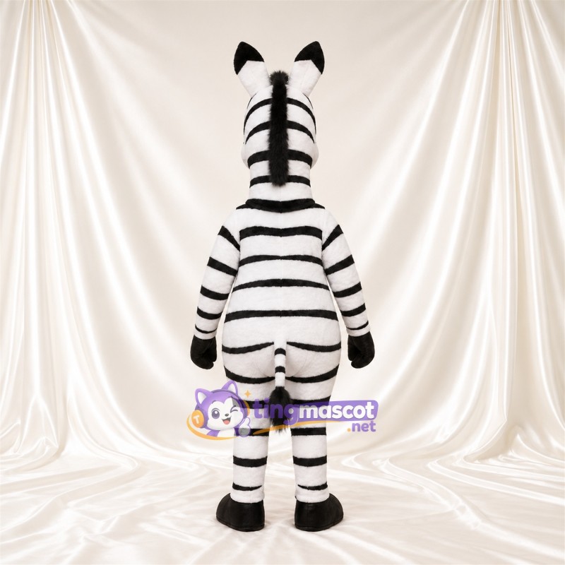 Black and White Zebra Mascot Costume - Blue Eyes and Gray Muzzle Black and White Zebra Mascot Costume - Blue Eyes and Gray Muzzle