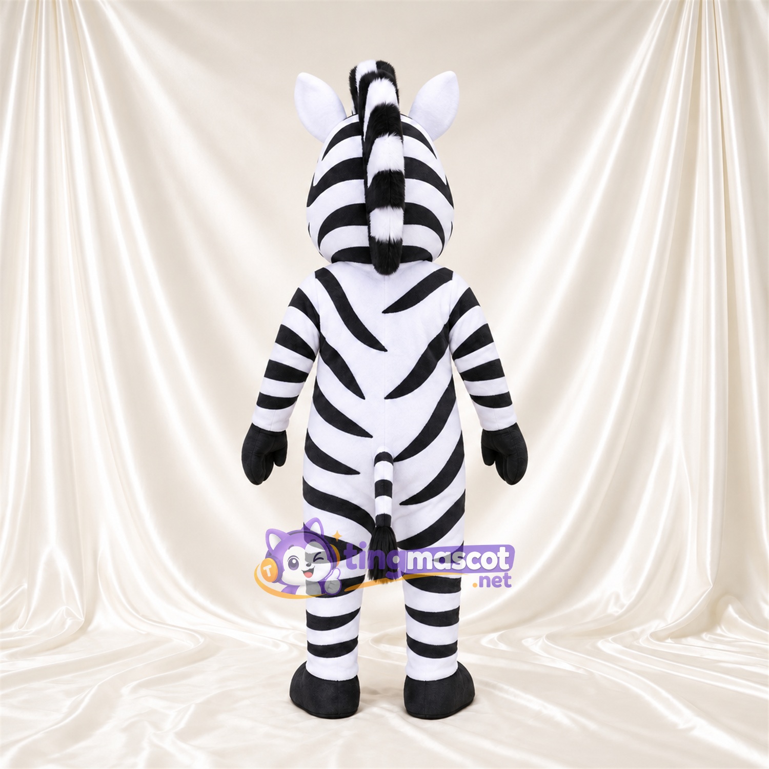 Black and White Zebra Mascot Costume - Blue Eyes and Pink Inner Ears Black and White Zebra Mascot Costume - Blue Eyes and Pink Inner Ears