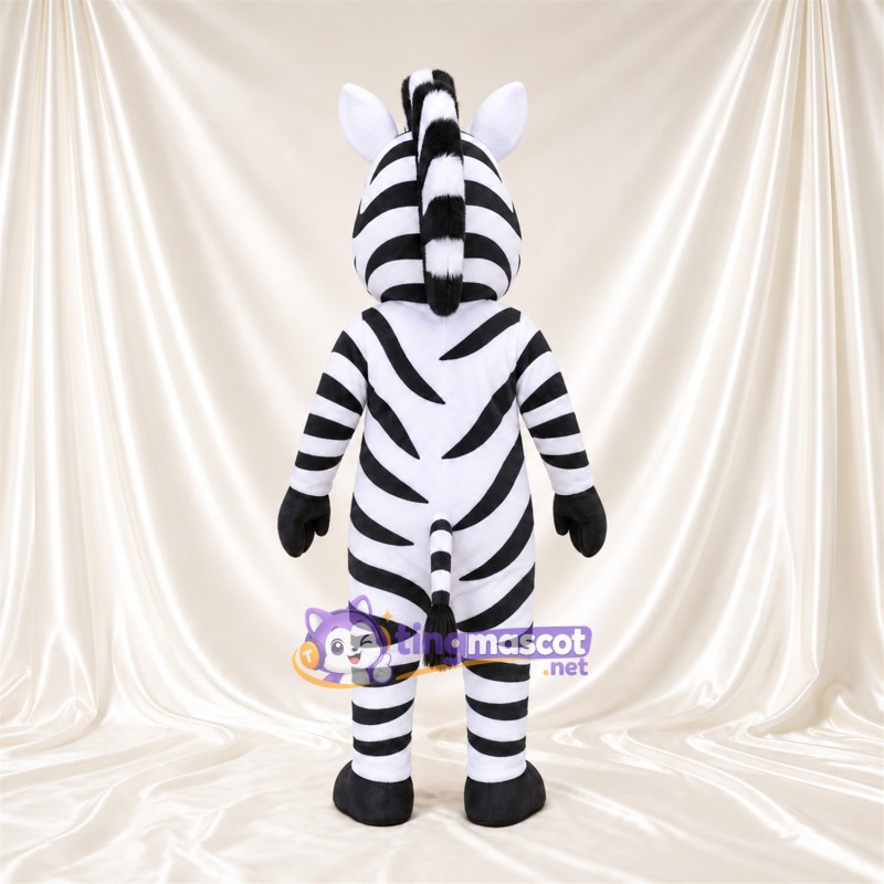 Black and White Zebra Mascot Costume - Blue Eyes and Pink Inner Ears Black and White Zebra Mascot Costume - Blue Eyes and Pink Inner Ears