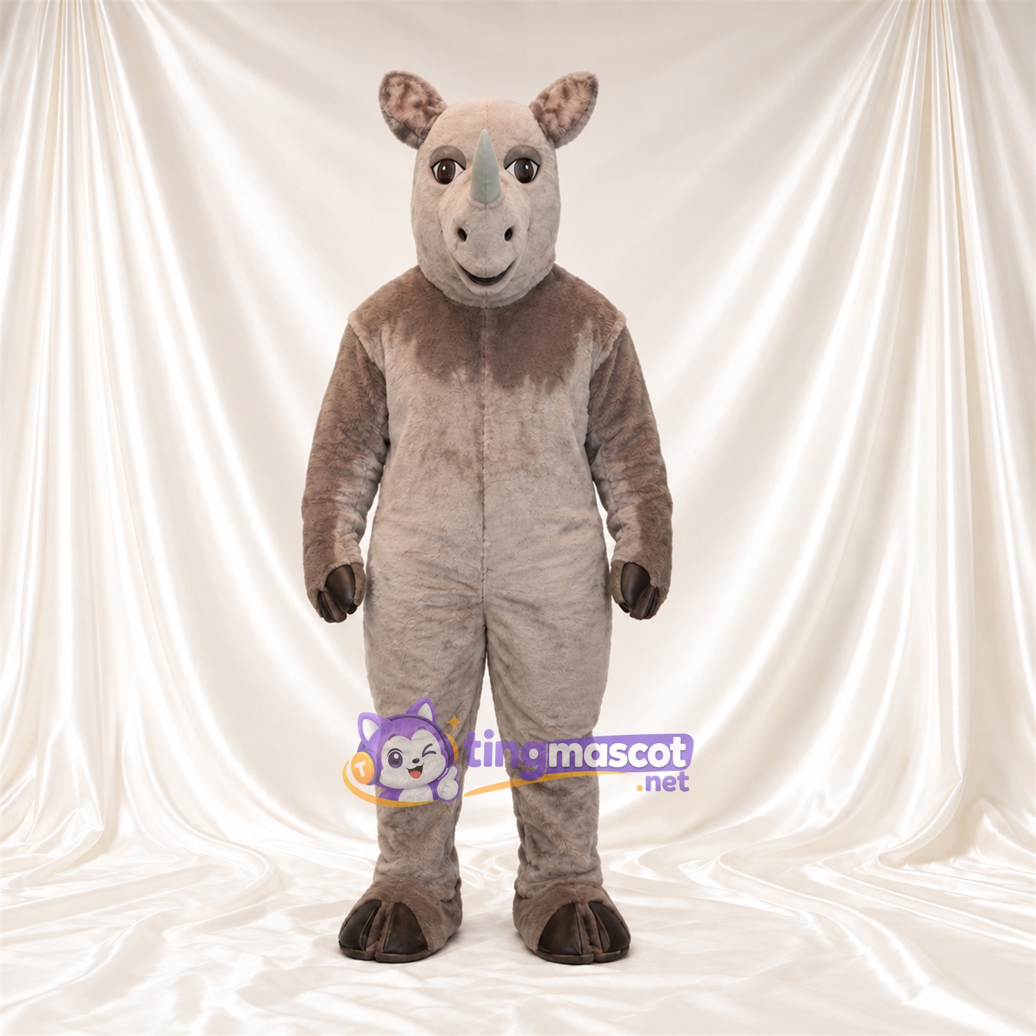 Brown Rhinoceros Mascot Costume Brown Rhinoceros Mascot Costume