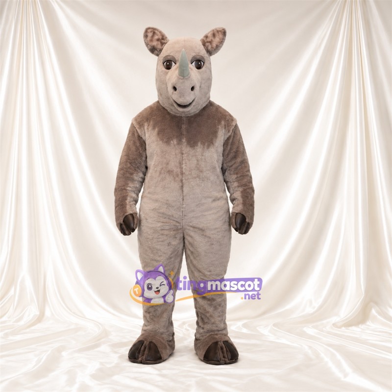 Brown Rhinoceros Mascot Costume Brown Rhinoceros Mascot Costume