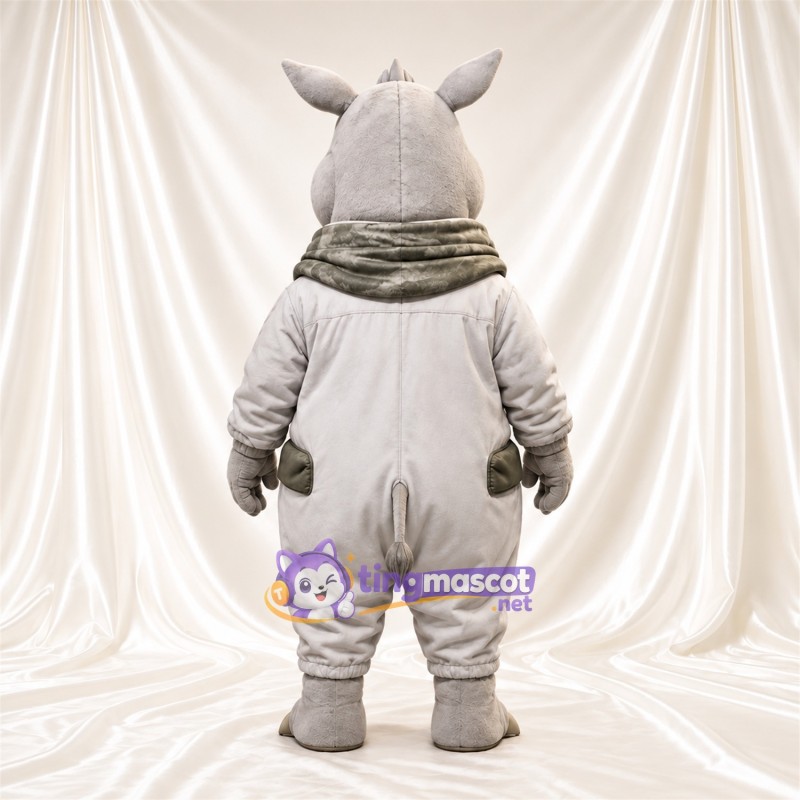 Costume de mascotte Rhinocéros – gris – Écharpe Costume de mascotte Rhinocéros – gris – Écharpe