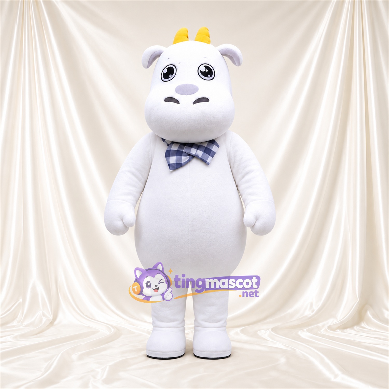 Costume de mascotte Vache – blanc – Bandana Costume de mascotte Vache – blanc – Bandana