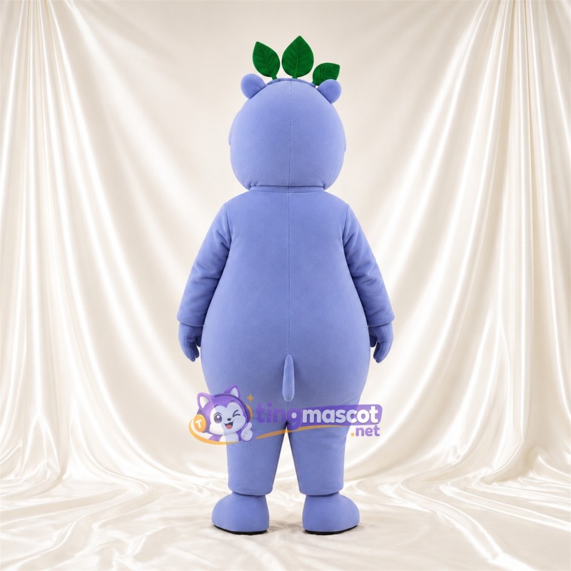 Costume de mascotte Hippopotame – violet – Feuille; Couronne Costume de mascotte Hippopotame – violet – Feuille; Couronne