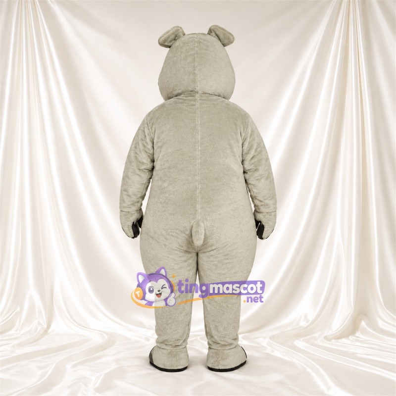 Beige Hippopotamus Mascot Costume Beige Hippopotamus Mascot Costume