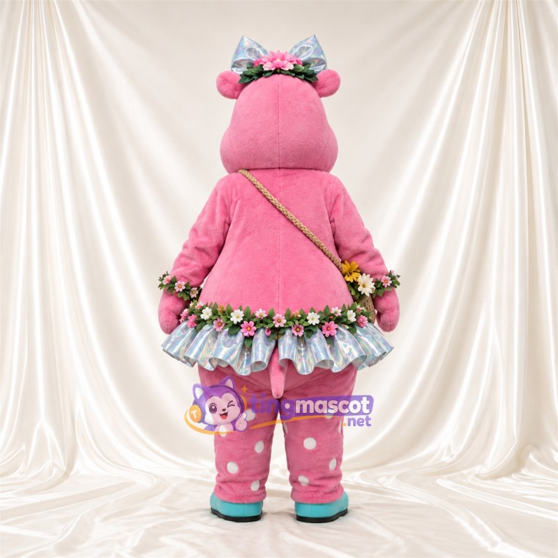 Costume de mascotte Hippopotame – rose – Jupe; Coiffe Costume de mascotte Hippopotame – rose – Jupe; Coiffe