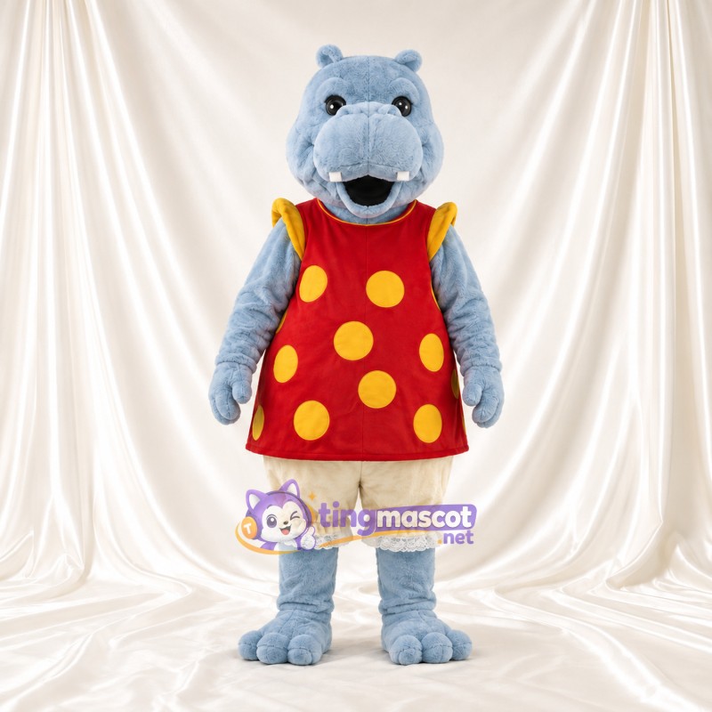 Costume de mascotte Hippopotame – bleu – Robe Costume de mascotte Hippopotame – bleu – Robe