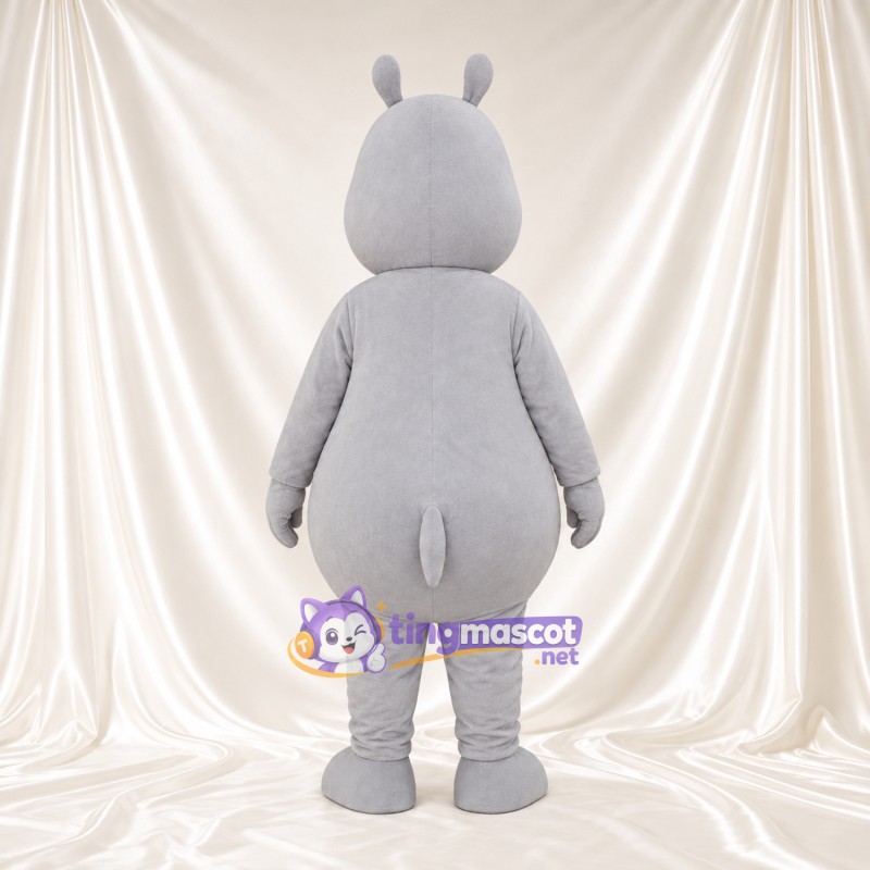 Costume de mascotte Hippopotame – blanc – Museau rond; Visage souriant Costume de mascotte Hippopotame – blanc – Museau rond; Visage souriant