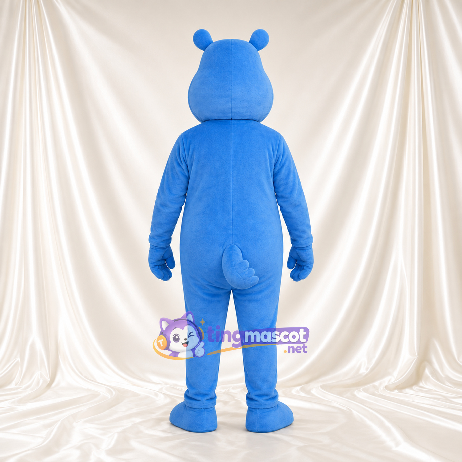 Blue Hippopotamus Mascot Costume - Cream Belly and White Toes Blue Hippopotamus Mascot Costume - Cream Belly and White Toes