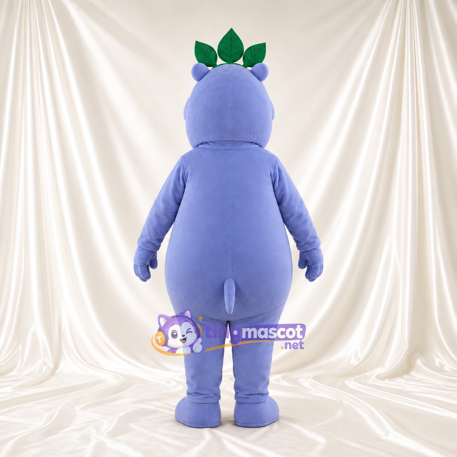 Costume de mascotte Hippopotame – violet – Feuille; Couronne Costume de mascotte Hippopotame – violet – Feuille; Couronne