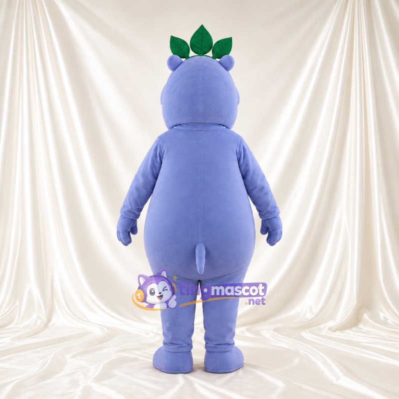 Costume de mascotte Hippopotame – violet – Feuille; Couronne Costume de mascotte Hippopotame – violet – Feuille; Couronne
