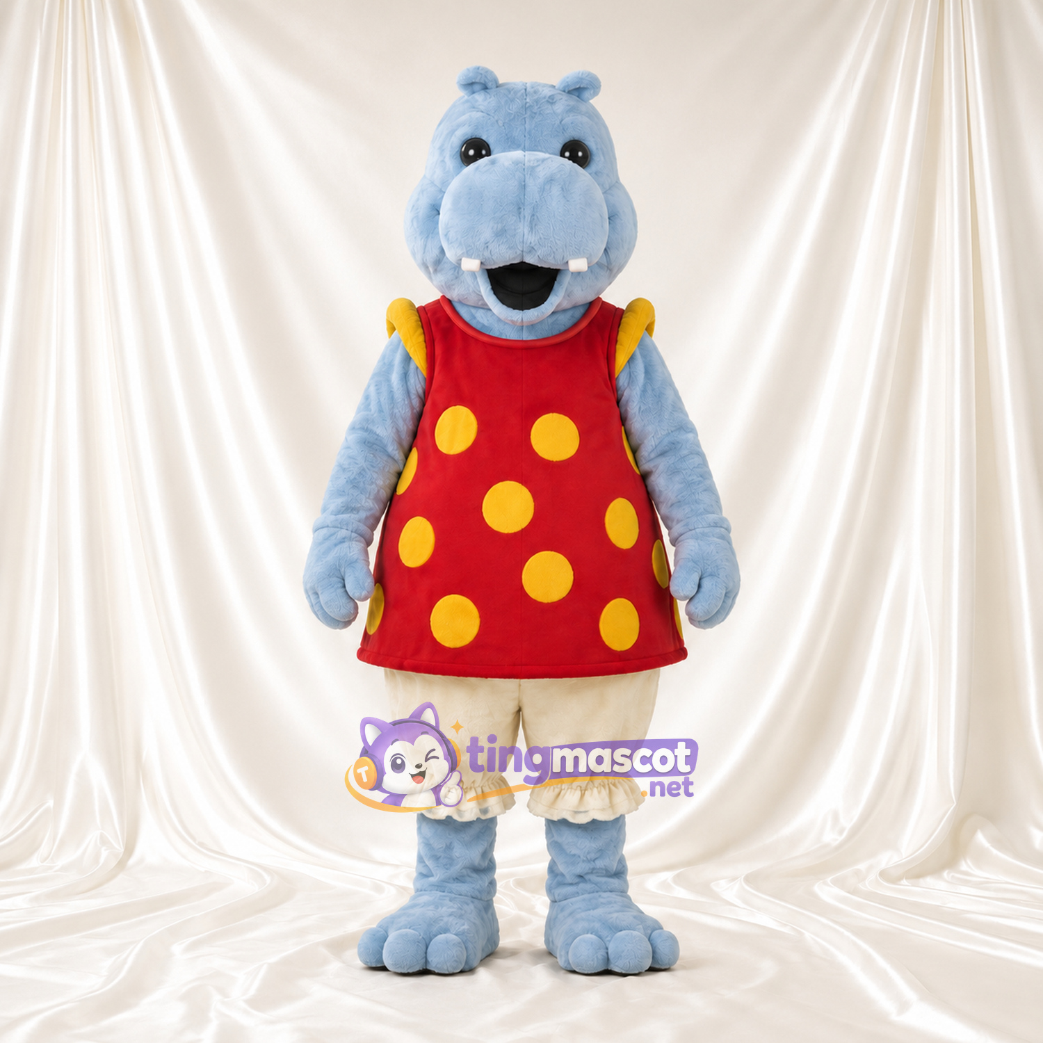Costume de mascotte Hippopotame – bleu – Robe Costume de mascotte Hippopotame – bleu – Robe