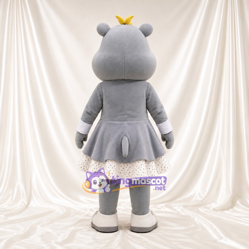 Costume de mascotte Hippopotame – gris – Robe (gris) Costume de mascotte Hippopotame – gris – Robe (gris)