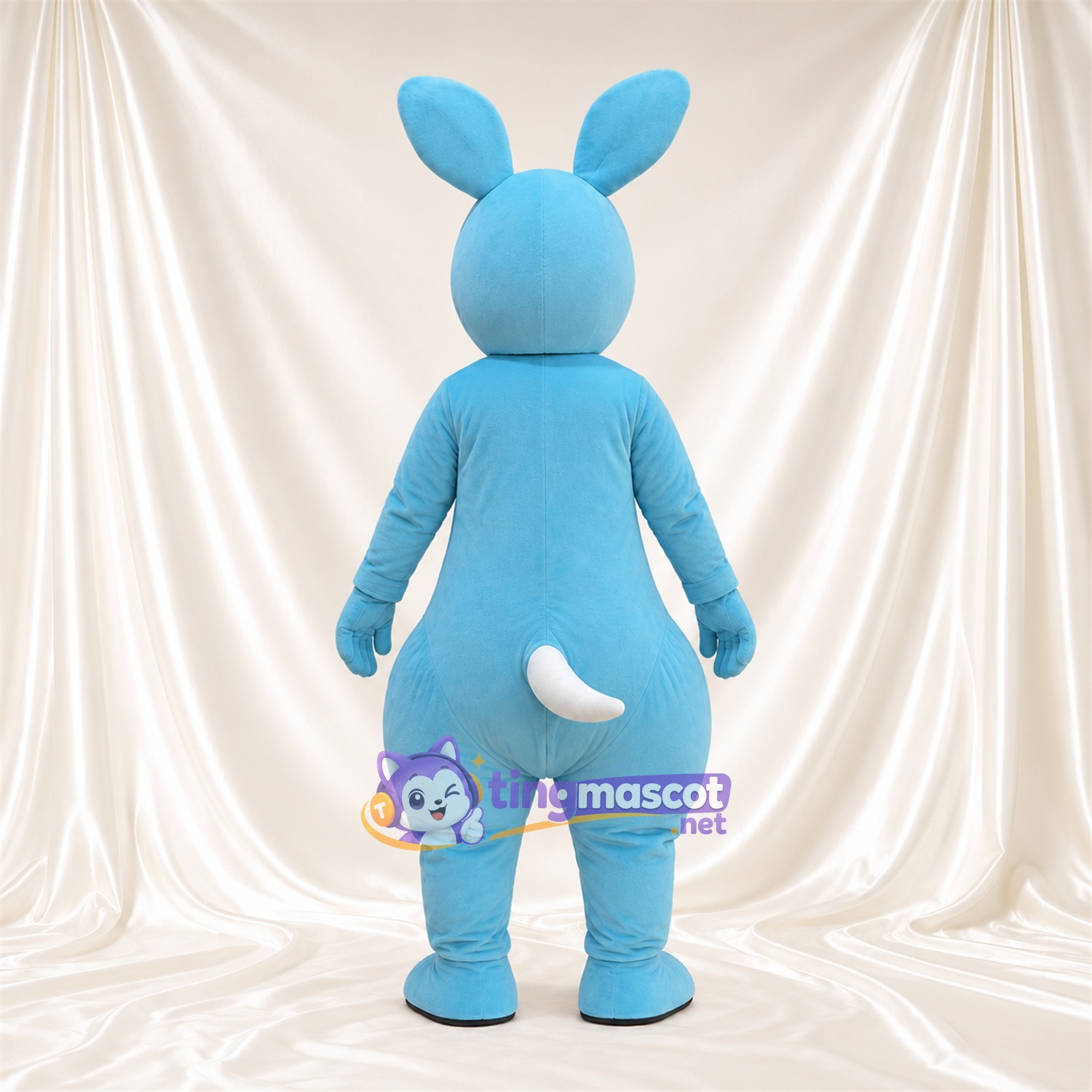 Blue Kangaroo Mascot Costume - White Belly and White Tail Blue Kangaroo Mascot Costume - White Belly and White Tail