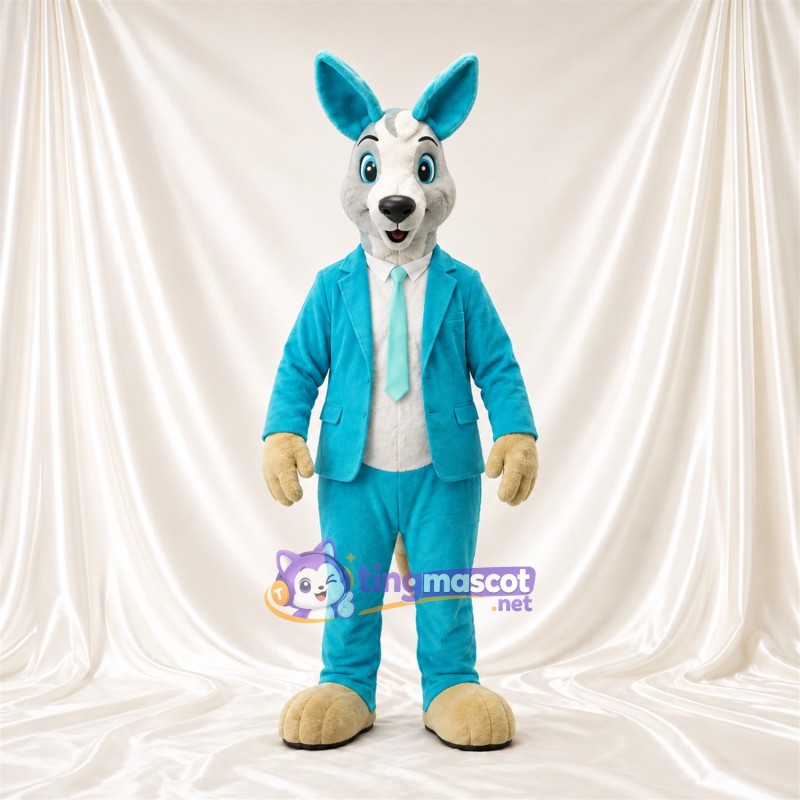 Teal Kangaroo Mascot Costume - Teal Suit Teal Kangaroo Mascot Costume - Teal Suit