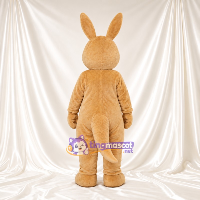 Costume de mascotte Lapin – brun clair – Ventre (crème); Longues oreilles Costume de mascotte Lapin – brun clair – Ventre (crème); Longues oreilles