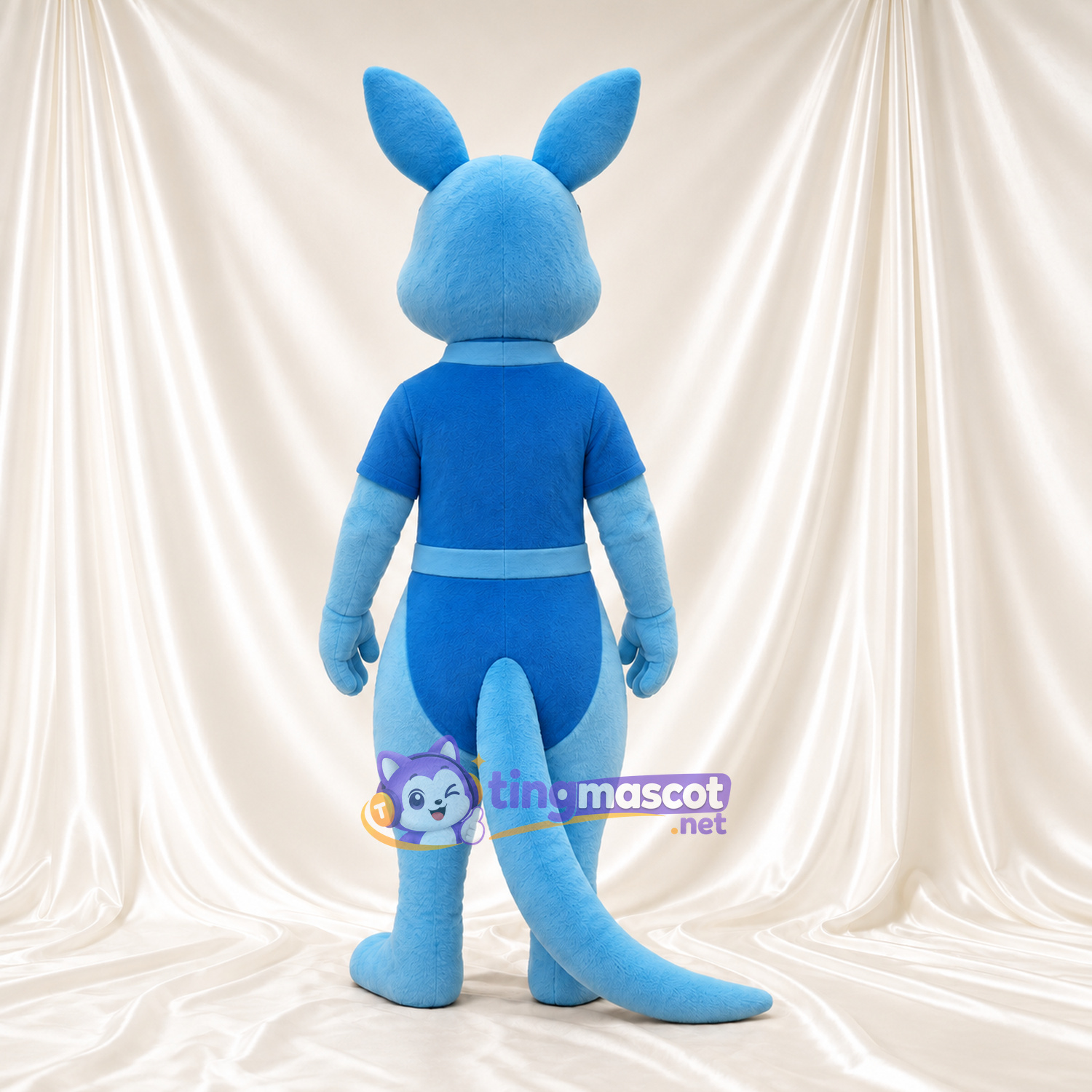 Blue Kangaroo Mascot Costume - Blue Shirt and Shorts Blue Kangaroo Mascot Costume - Blue Shirt and Shorts