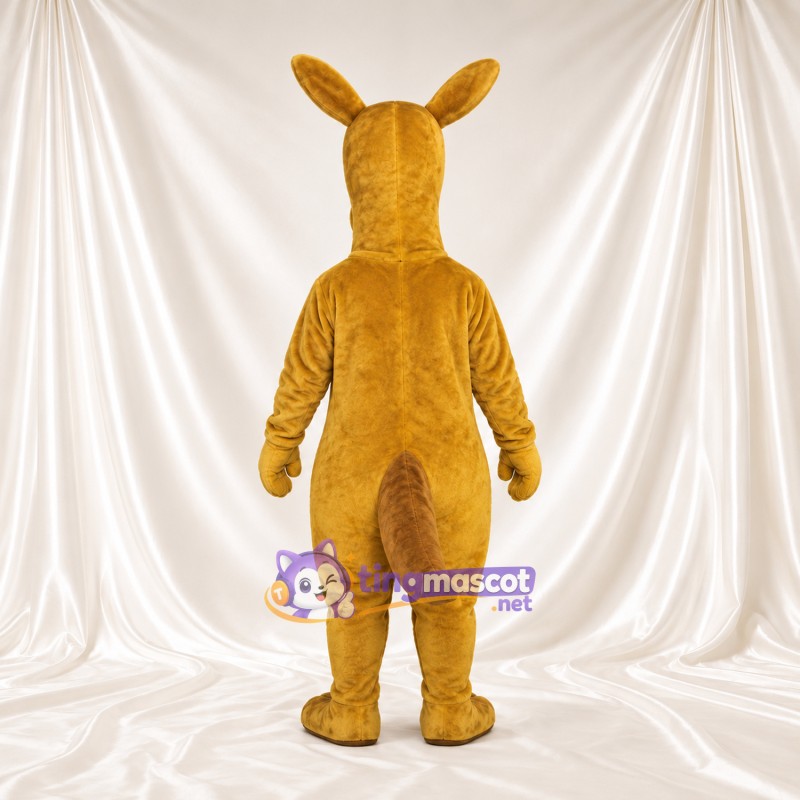 Costume de mascotte Kangourou – marron – Poche ventrale; Sourcils relevés Costume de mascotte Kangourou – marron – Poche ventrale; Sourcils relevés
