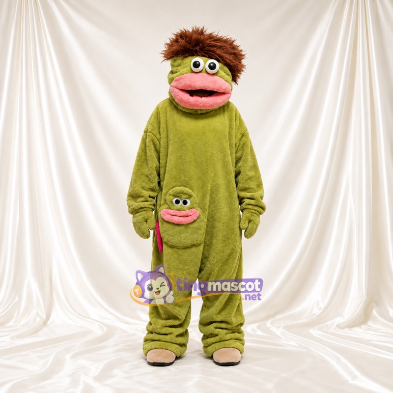 Costume de mascotte Monstre – vert – Poche ventrale Costume de mascotte Monstre – vert – Poche ventrale