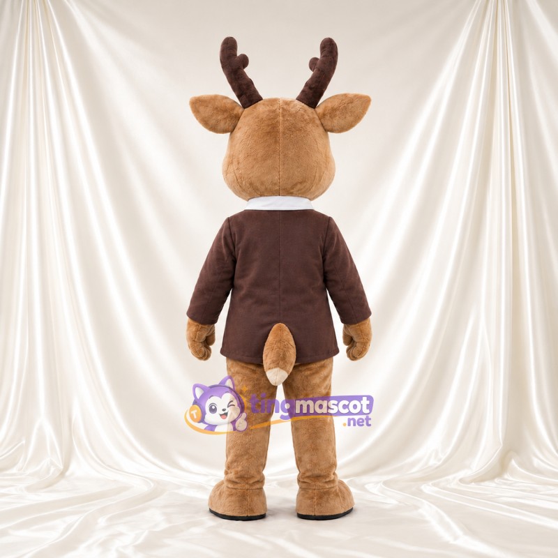 Costume de mascotte Cerf – marron – Veste (marron); Cravate Costume de mascotte Cerf – marron – Veste (marron); Cravate