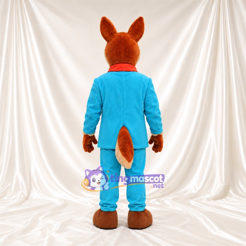 Maskottchenkostüm Hirsch – braun – Anzug (blau) Maskottchenkostüm Hirsch – braun – Anzug (blau)