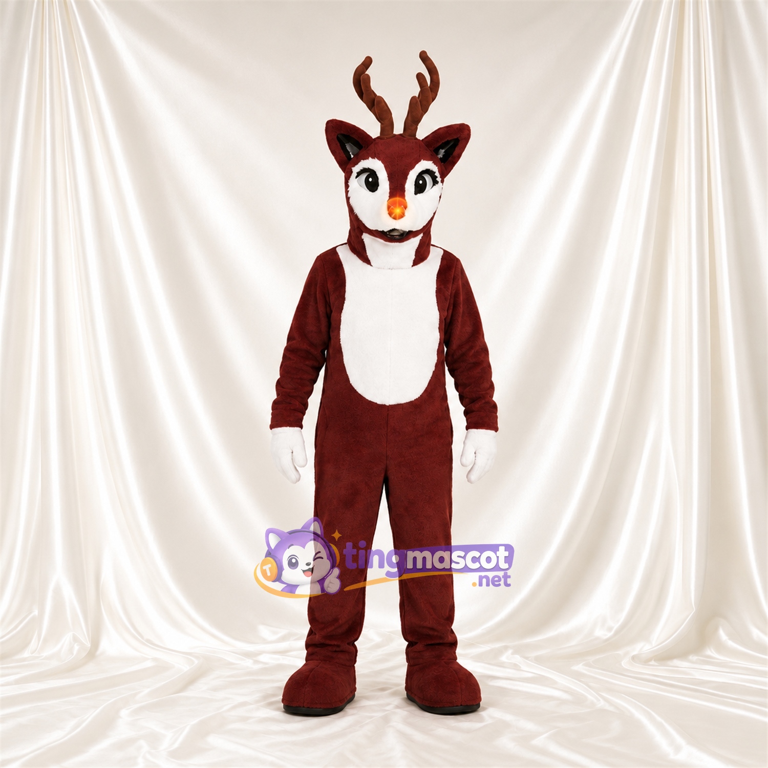 Maskottchenkostüm Hirsch – bordeauxrot Maskottchenkostüm Hirsch – bordeauxrot