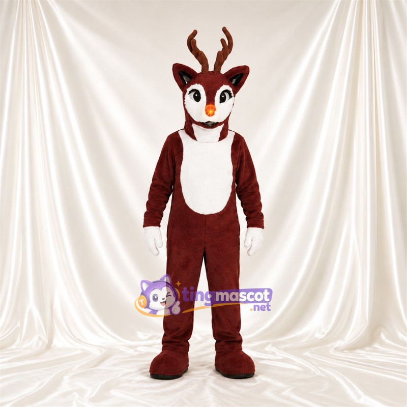 Maskottchenkostüm Hirsch – bordeauxrot Maskottchenkostüm Hirsch – bordeauxrot