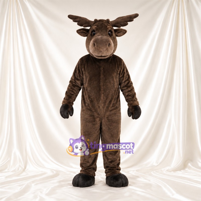 Costume de mascotte Cerf – marron – Bois; Museau (noir) Costume de mascotte Cerf – marron – Bois; Museau (noir)