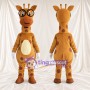 Brown and Cream Giraffe Mascot Costume - Black Glasses