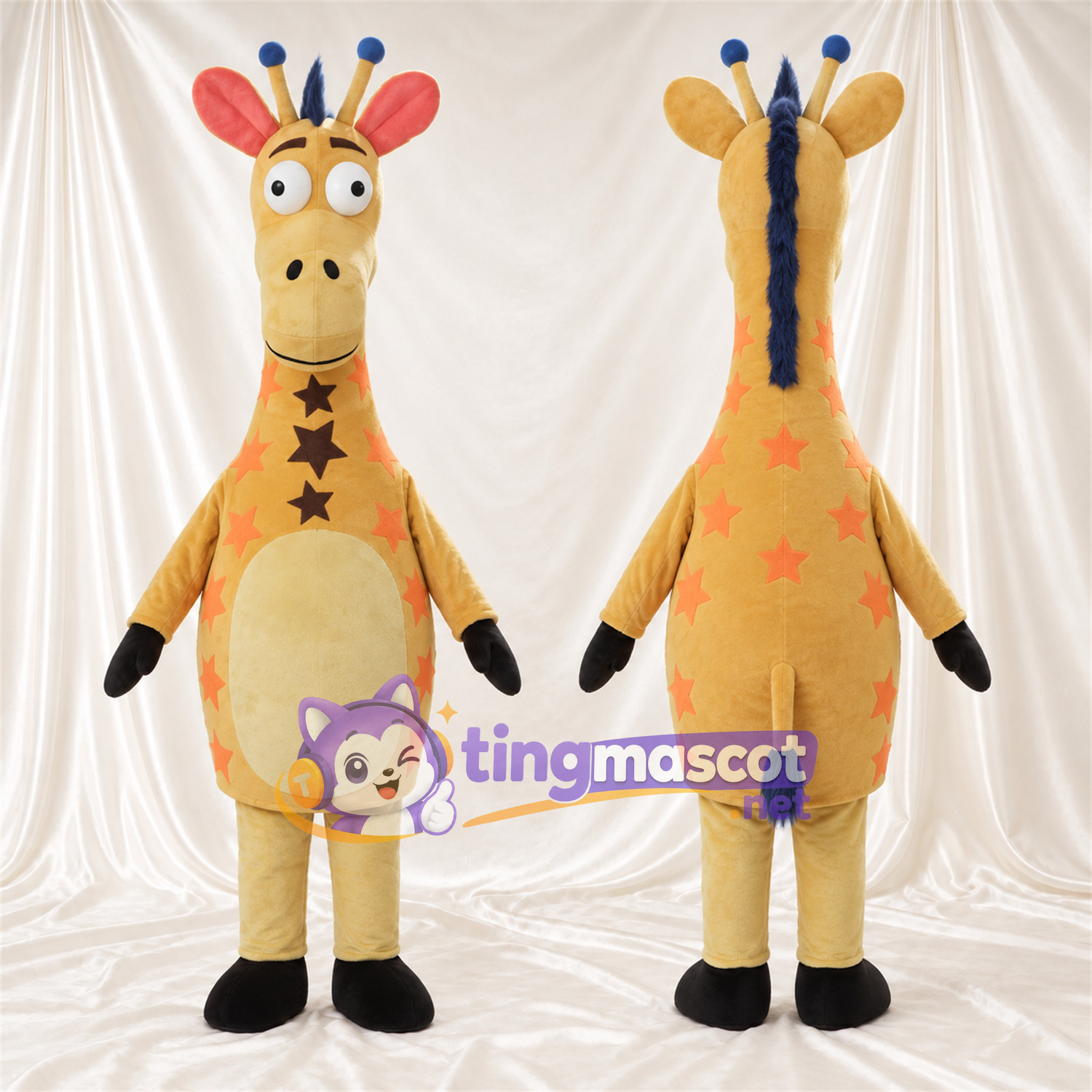 Costume de mascotte Girafe – jaune Costume de mascotte Girafe – jaune