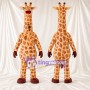 Costume de mascotte Girafe – jaune / marron – Bouche ouverte; Long cou