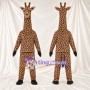 Brown and Cream Giraffe Mascot Costume - Black Gloves and Small Patch Pattern