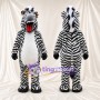 Costume de mascotte Zèbre – noir / blanc – Bouche ouverte; Langue (rouge)