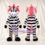 Black and White Zebra Unicorn Mascot Costume - Pink Mane