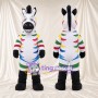 Costume de mascotte Zèbre – multicolore – Ventre (blanc); Larges rayures
