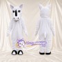 Costume de mascotte Rhinocéros – blanc – Corne (noir); Mains (blanc)