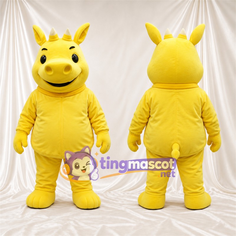 Costume de mascotte Vache – jaune – Tenue (jaune)