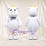 Costume de mascotte Vache – blanc – Bandana