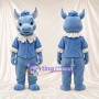 Blue Dragon Mascot Costume - Blue Outfit and Cap