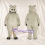 Beige Hippopotamus Mascot Costume