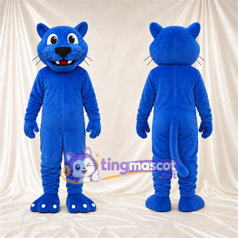 Costume de mascotte Chat sauvage – bleu