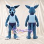 Blue Kangaroo Mascot Costume - White Shirt and Bow Tie