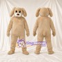 Beige Dog Mascot Costume - Floppy Ears and White Muzzle