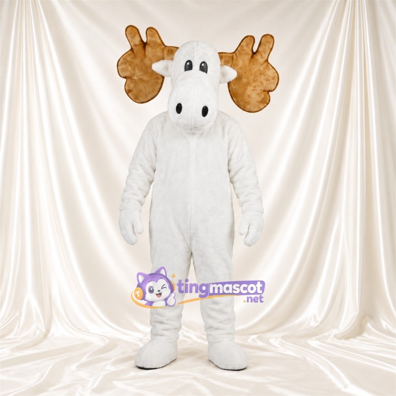 Costume de mascotte Élan – blanc Costume de mascotte Élan – blanc