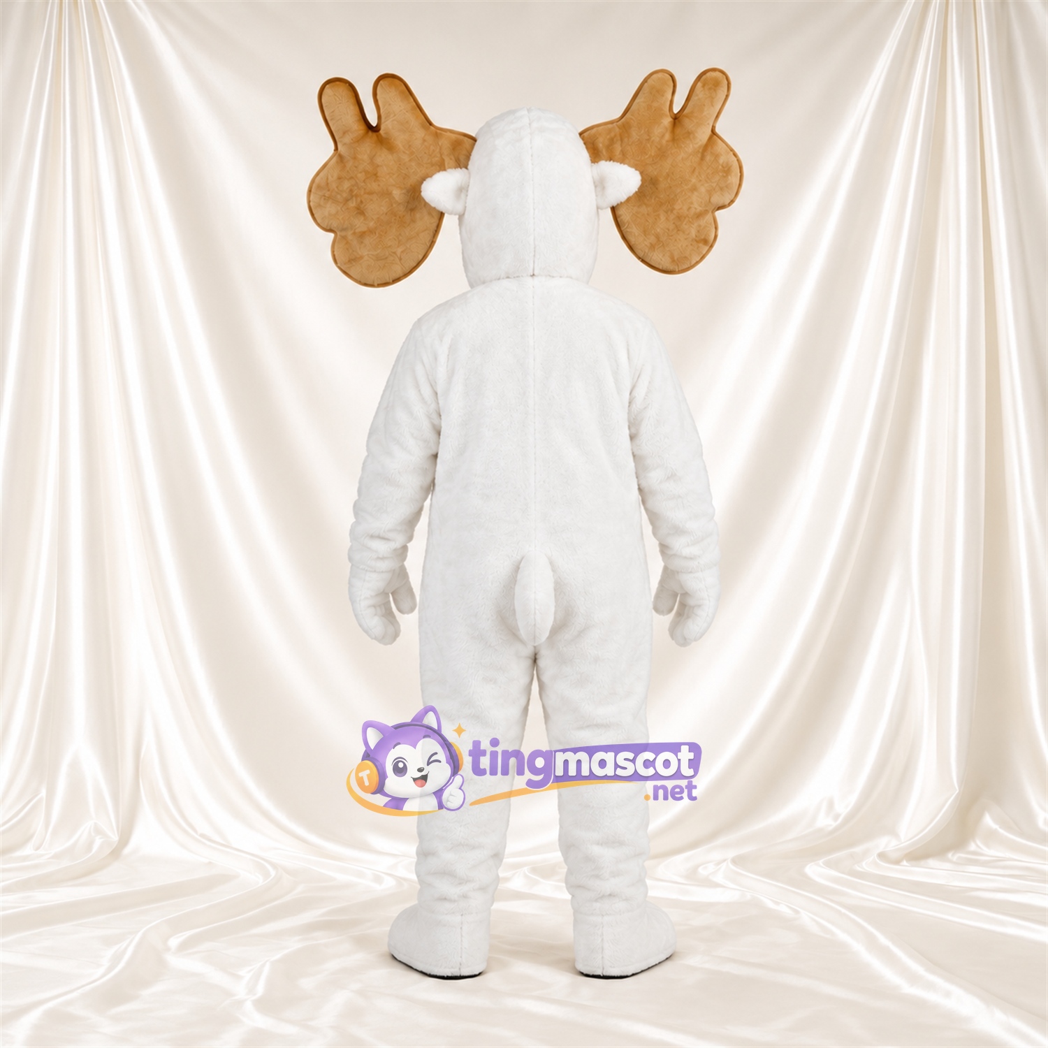 Costume de mascotte Élan – blanc Costume de mascotte Élan – blanc